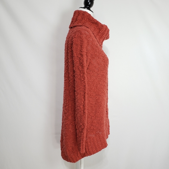 Anthropologie Moth Rust Cable Knit Cowl Sweater - Picture 3 of 6